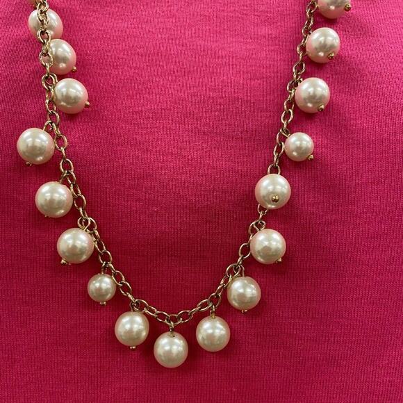 J. Crew gold and Pearl long necklace - Picture 3 of 5